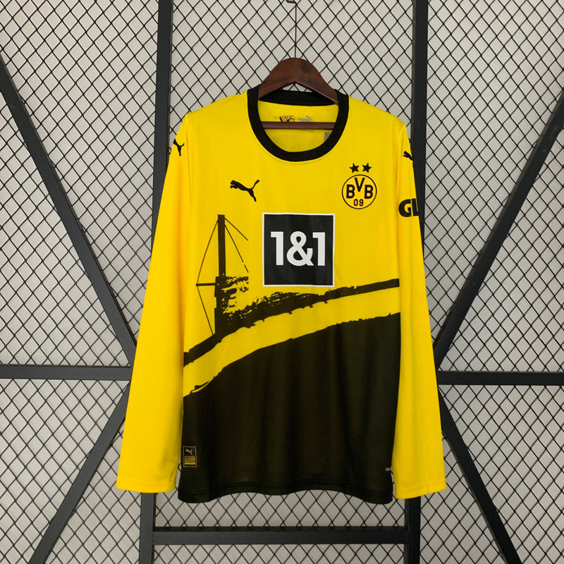 CAMISA MANGA LONGA DO BORUCIA DORTMUND 24/25 AMARELO E PRETO