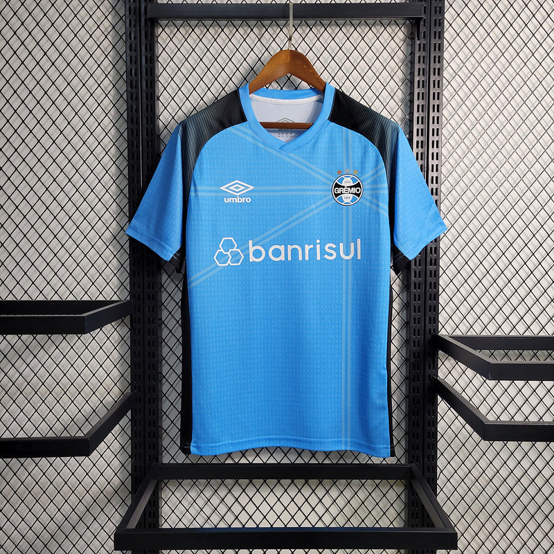 CAMISA DO GRÊMIO 23/24 AZUL AQUECIMENTO