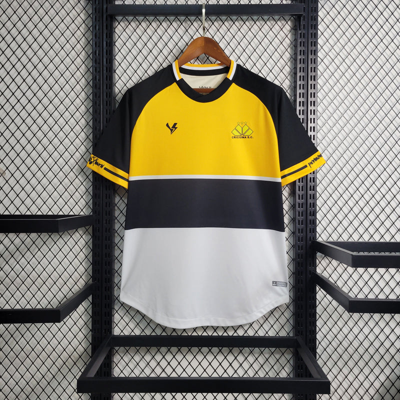 CAMISA DO CRICIÚMA 24/25 BRANCO, AMARELO E PRETO