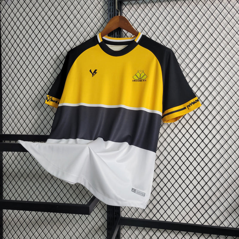 CAMISA DO CRICIÚMA 24/25 BRANCO, AMARELO E PRETO