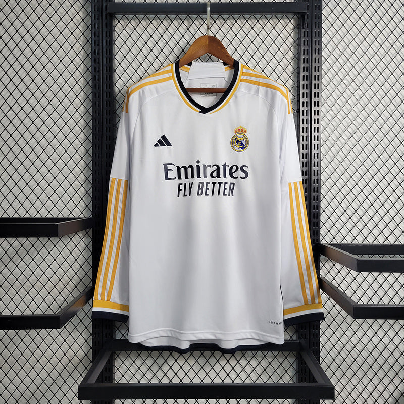 CAMISA MANGA LONGA DO REAL MADRID 23/24 BRANCO